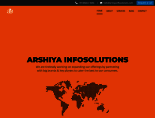 arshiyainfosolutions.com screenshot