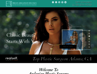 arslanianplasticsurgery.com screenshot