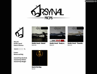 arsynal.storenvy.com screenshot