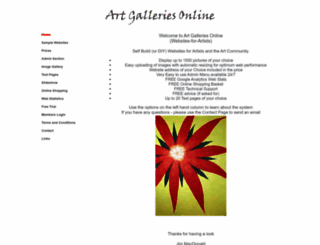art-galleries-online.co.uk screenshot