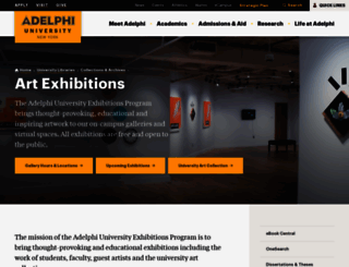 art-galleries.adelphi.edu screenshot