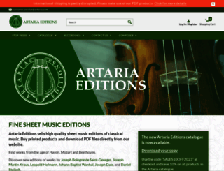 artaria.com screenshot