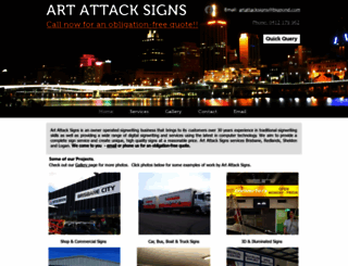 artattacksigns.com.au screenshot