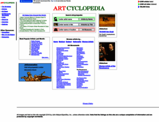 artcyclopedia.com screenshot