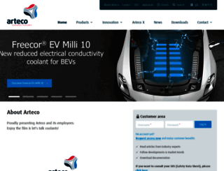 arteco-coolants.com screenshot