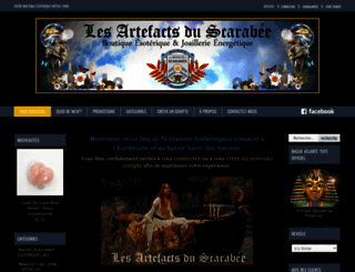 artefactsduscarabee.com screenshot