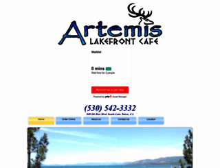 artemislakefrontcafe.com screenshot