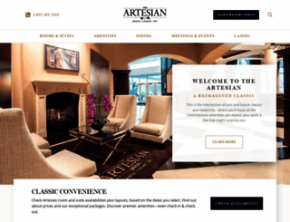 artesianhotel.com screenshot