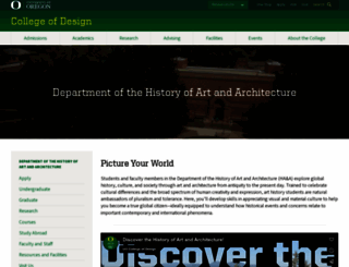 arthistory.uoregon.edu screenshot