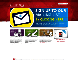 arthousedirect.com.au screenshot