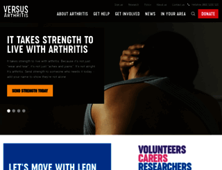 arthritiscare.org.uk screenshot