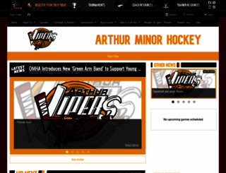 arthurminorhockey.com screenshot