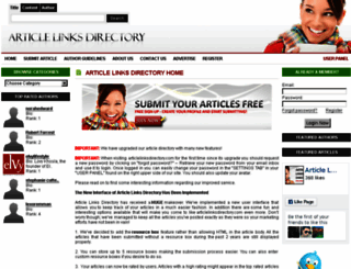 articlelinksdirectory.com screenshot