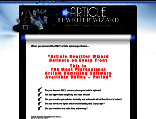 articlerewriterwizard.com screenshot