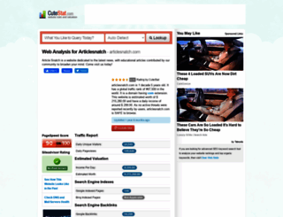 articlesnatch.com.cutestat.com screenshot