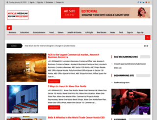 articleswebhunk.in screenshot