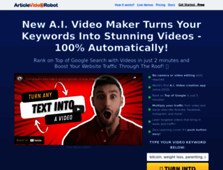 articlevideorobot.com screenshot