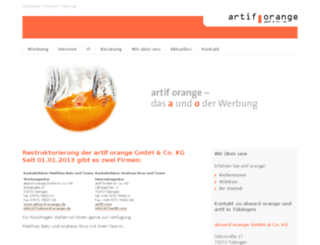 artif-orange.de screenshot