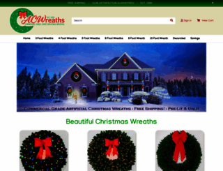 artificialchristmaswreaths.com screenshot