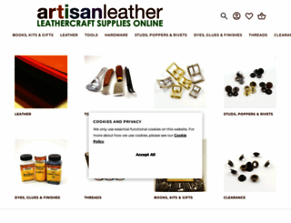 artisanleather.co.uk screenshot