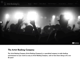 artistbookingcompany.com screenshot