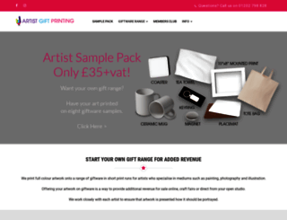 artistgiftprinting.co.uk screenshot