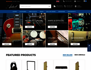 artistguitars.co.uk screenshot