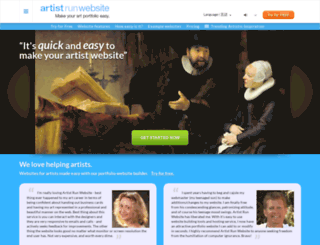 artistrunwebsite.com screenshot