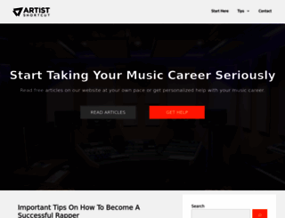 artistshortcut.com screenshot