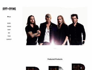 artofdyingmusic.com screenshot