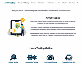 artoftesting.com screenshot