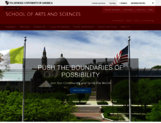 arts-sciences.catholic.edu screenshot