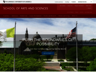 arts-sciences.cua.edu screenshot