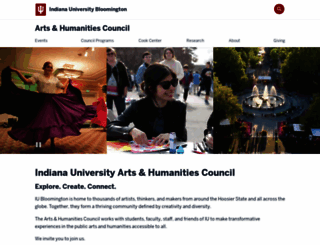 artsandhumanities.indiana.edu screenshot