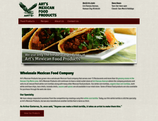 artsmexicanfoodproducts.com screenshot