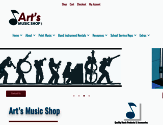 artsmusicshop.com screenshot