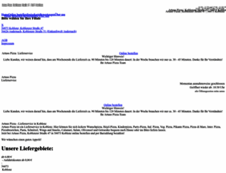 artuso-pizza.de screenshot