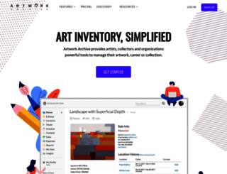 artworkarchive.com screenshot