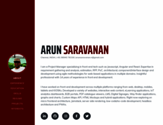 arunsaravanan.com screenshot