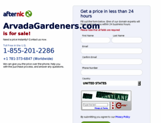 arvadagardeners.com screenshot
