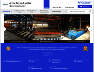 arvindcorrotech.in screenshot