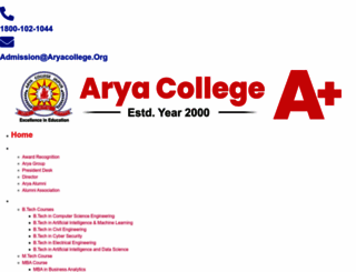 aryacollege.org screenshot