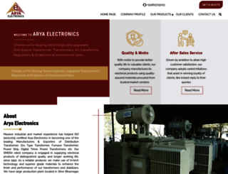 aryaelectronics.in screenshot