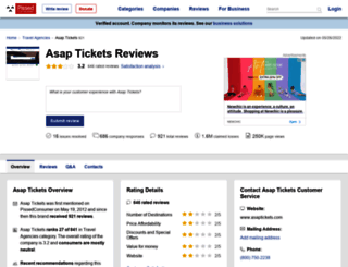 asap-tickets.pissedconsumer.com screenshot