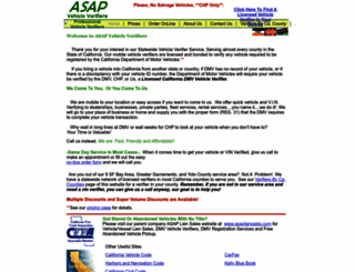 asapvehicleverifiers.com screenshot