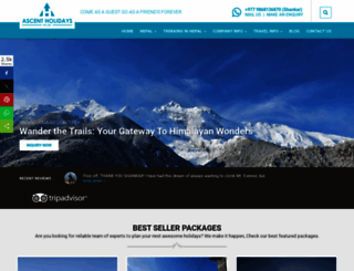 ascentholidays.com screenshot