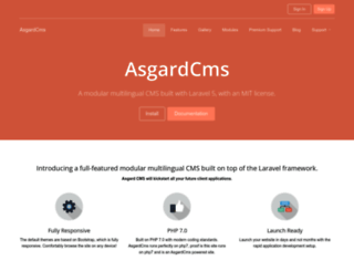 asgardcms.com screenshot