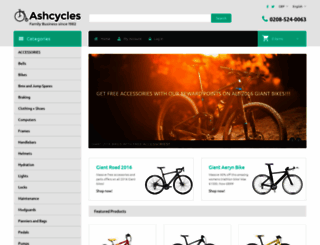 ashcycles.com screenshot