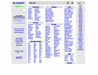 asheville.craigslist.org screenshot