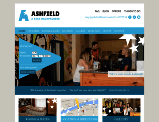 ashfieldhostel.com screenshot